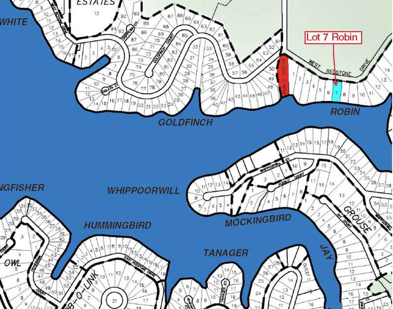 Robin 7 Waterfront Lot at Lake Redstone Wisconsin For Sale
